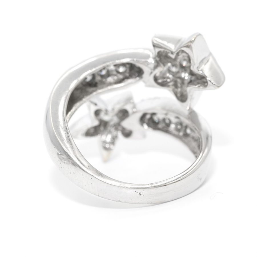 Double Star Estrela Dupla Diamond and White Gold Ring - Image 5
