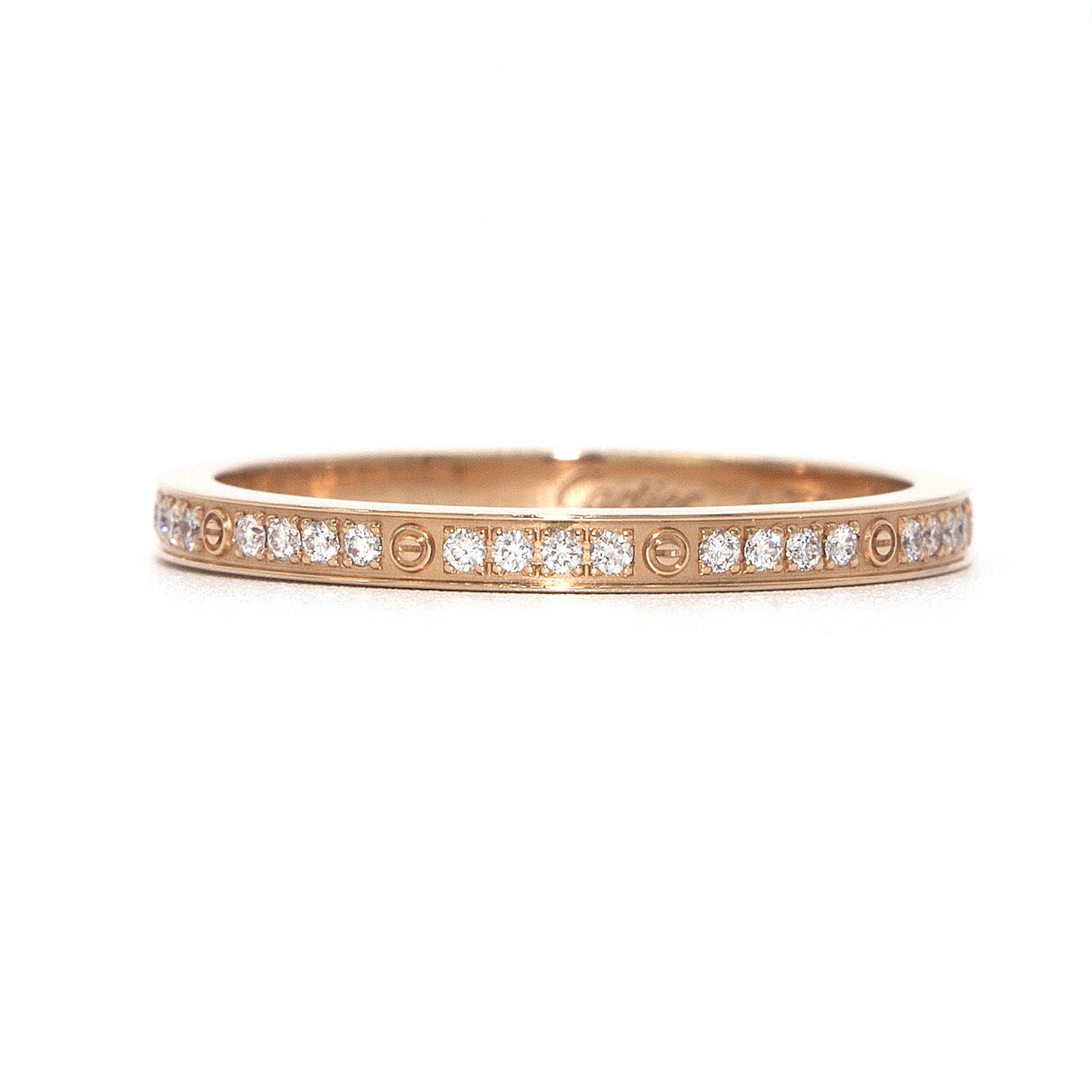 Cartier Love Ring Set Rose Gold, Ceramic, Diamond Ring - Image 5