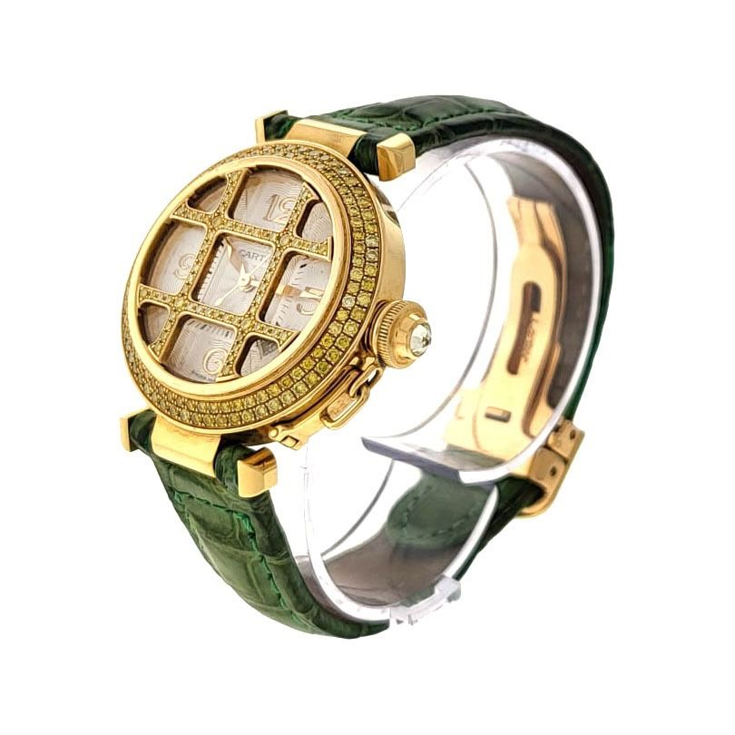 Cartier Pasha 32mm 18k Yellow Gold Fancy Yellow Diamonds - Image 2