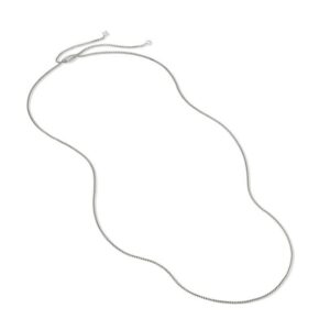 David Yurman Box Chain Necklace Slider Silver
