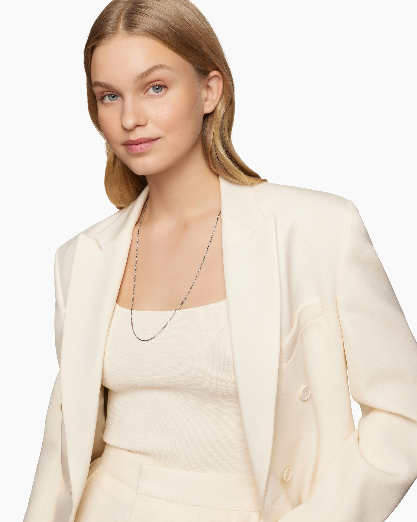 David Yurman Box Chain Necklace Slider Silver - Image 2