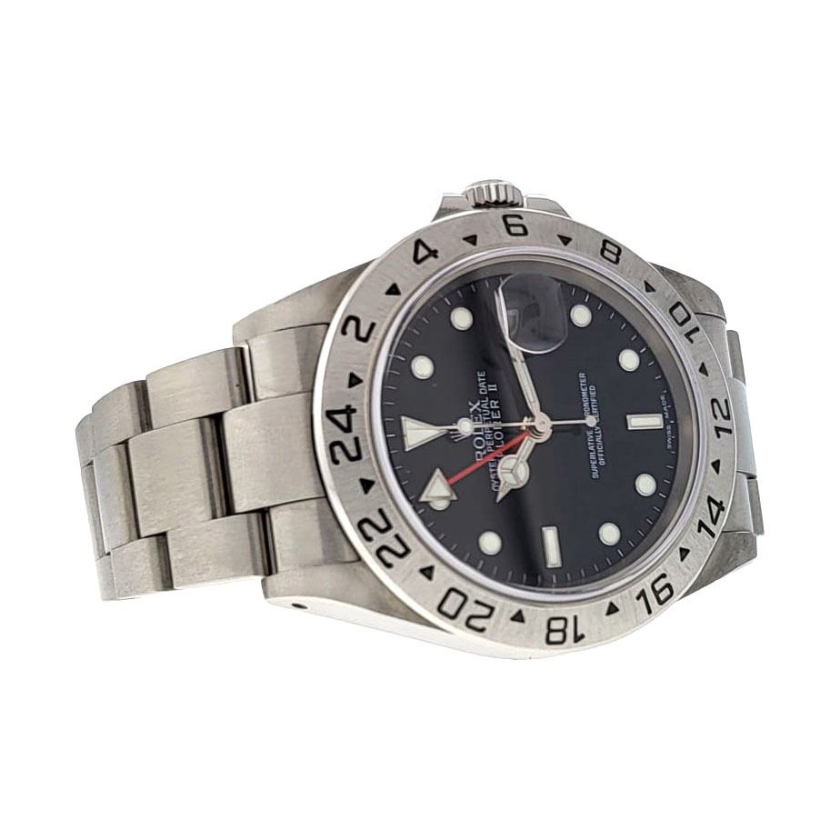 Rolex Explorer II Black Dial 16570 40 mm GMT Stainless Steel - Image 2