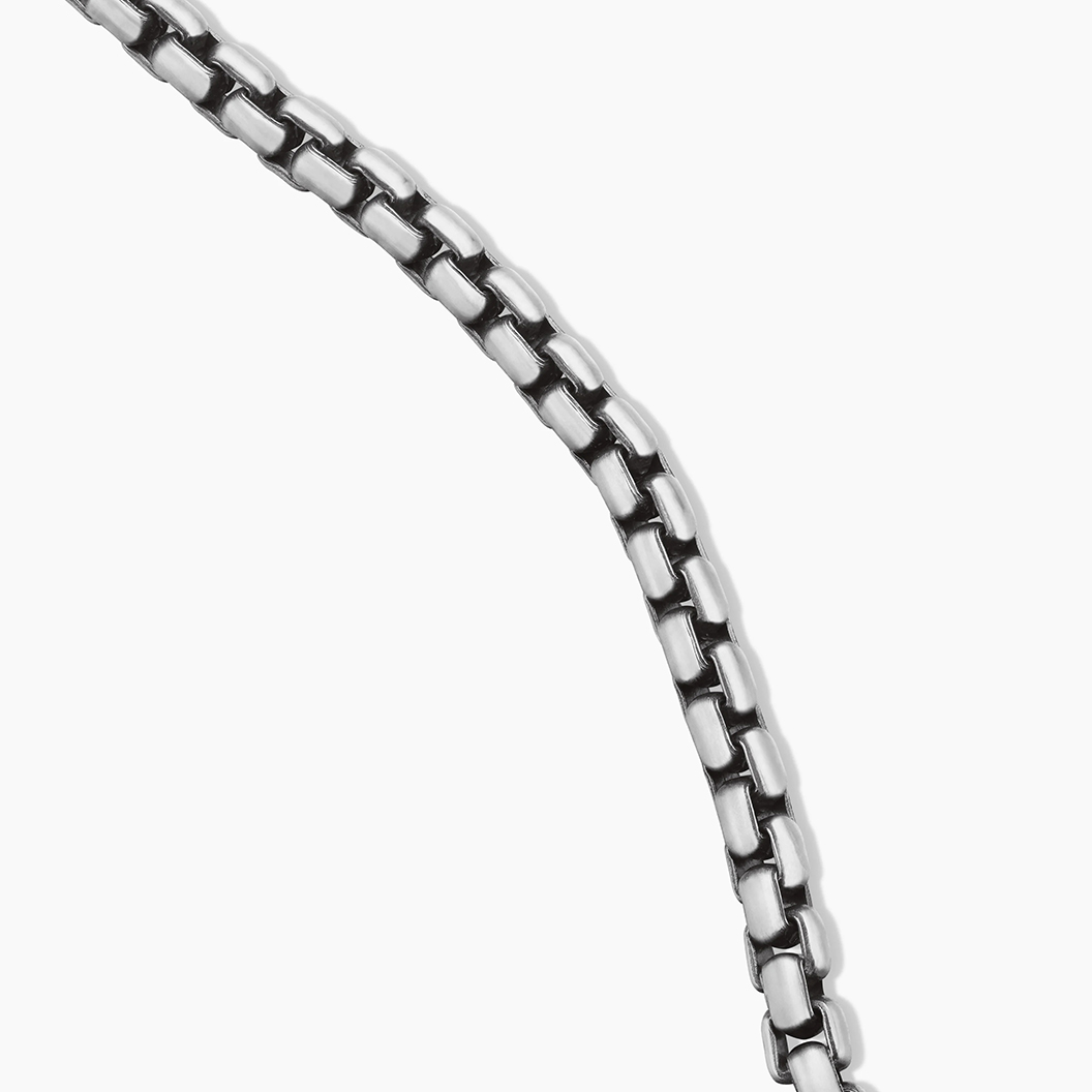 David Yurman Box Chain Necklace Slider Silver - Image 3