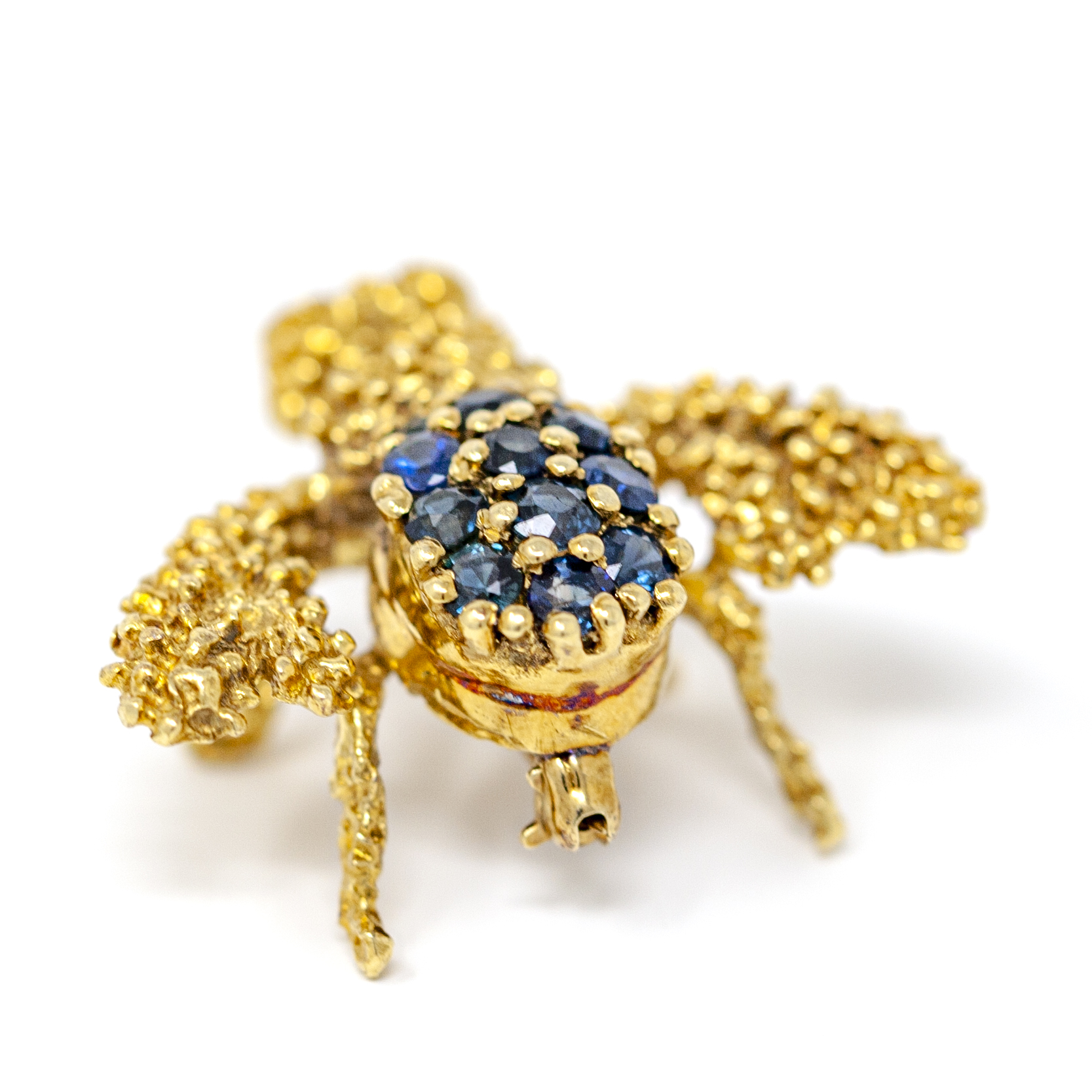 18k Gold Bug Brooch with Sapphires and Rubies - Image 3
