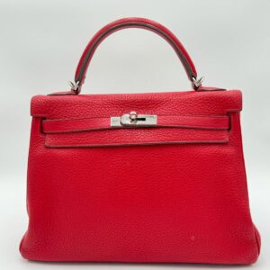 Hermès Kelly 32 Red Togo Leather Handbag – Icon Jewelry Collection