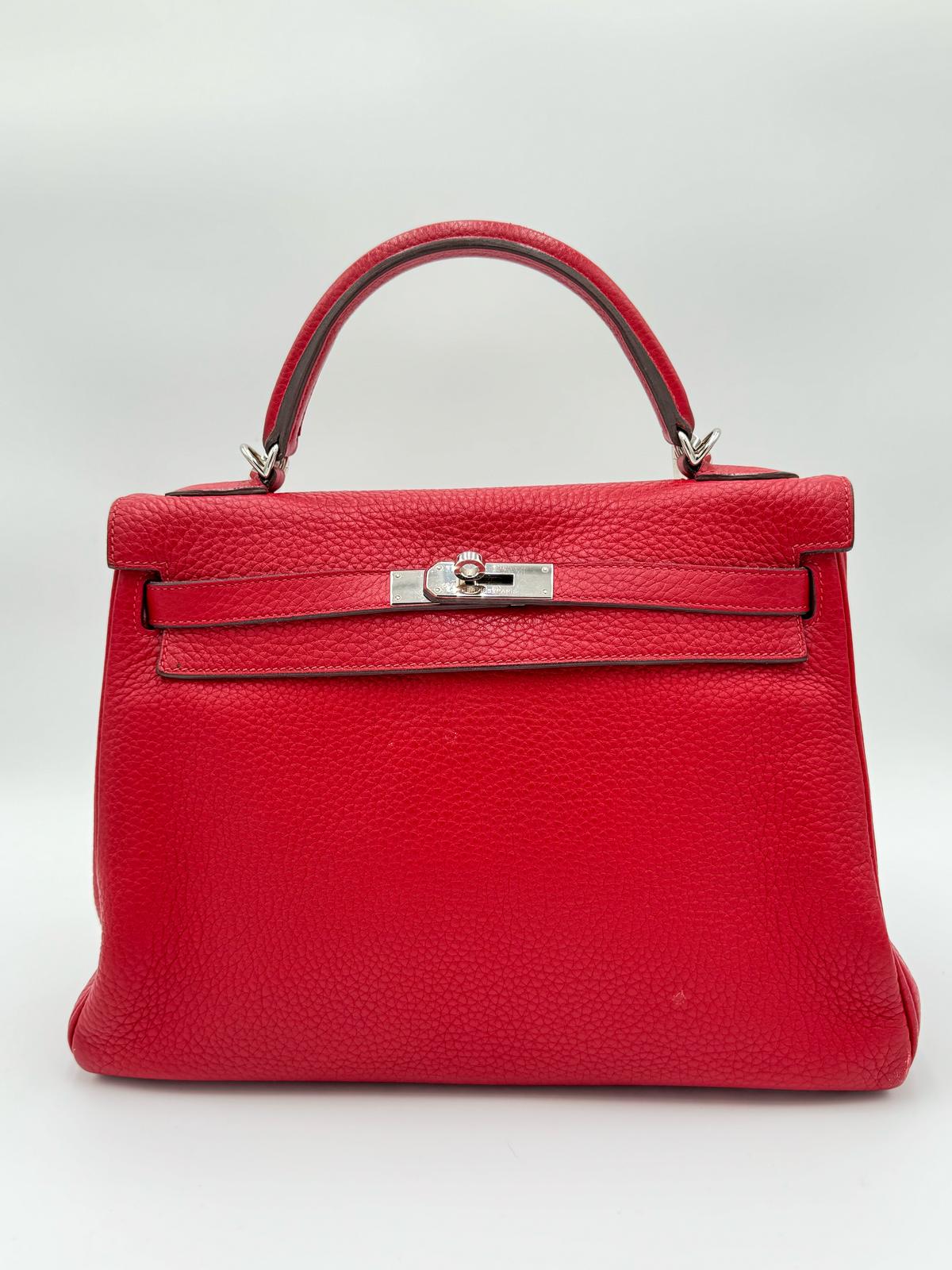 Hermès Kelly 32 Red Togo Leather Handbag – Icon Jewelry Collection