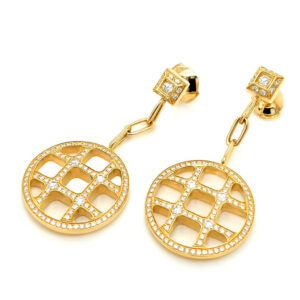 Cartier Pasha 18K Yellow Gold Diamond Earrings