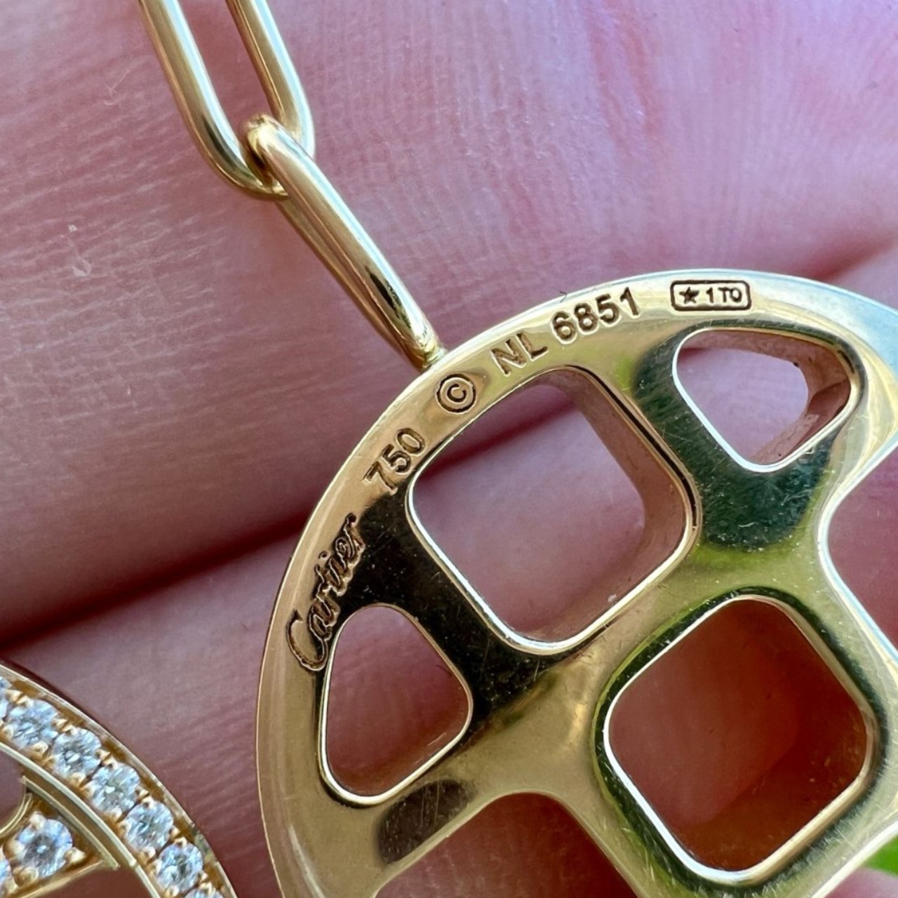 Cartier Pasha 18K Yellow Gold Diamond Earrings - Image 3