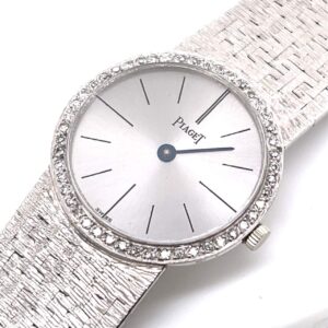 Piaget 18K White Gold Vintage Ladies Diamond Watch