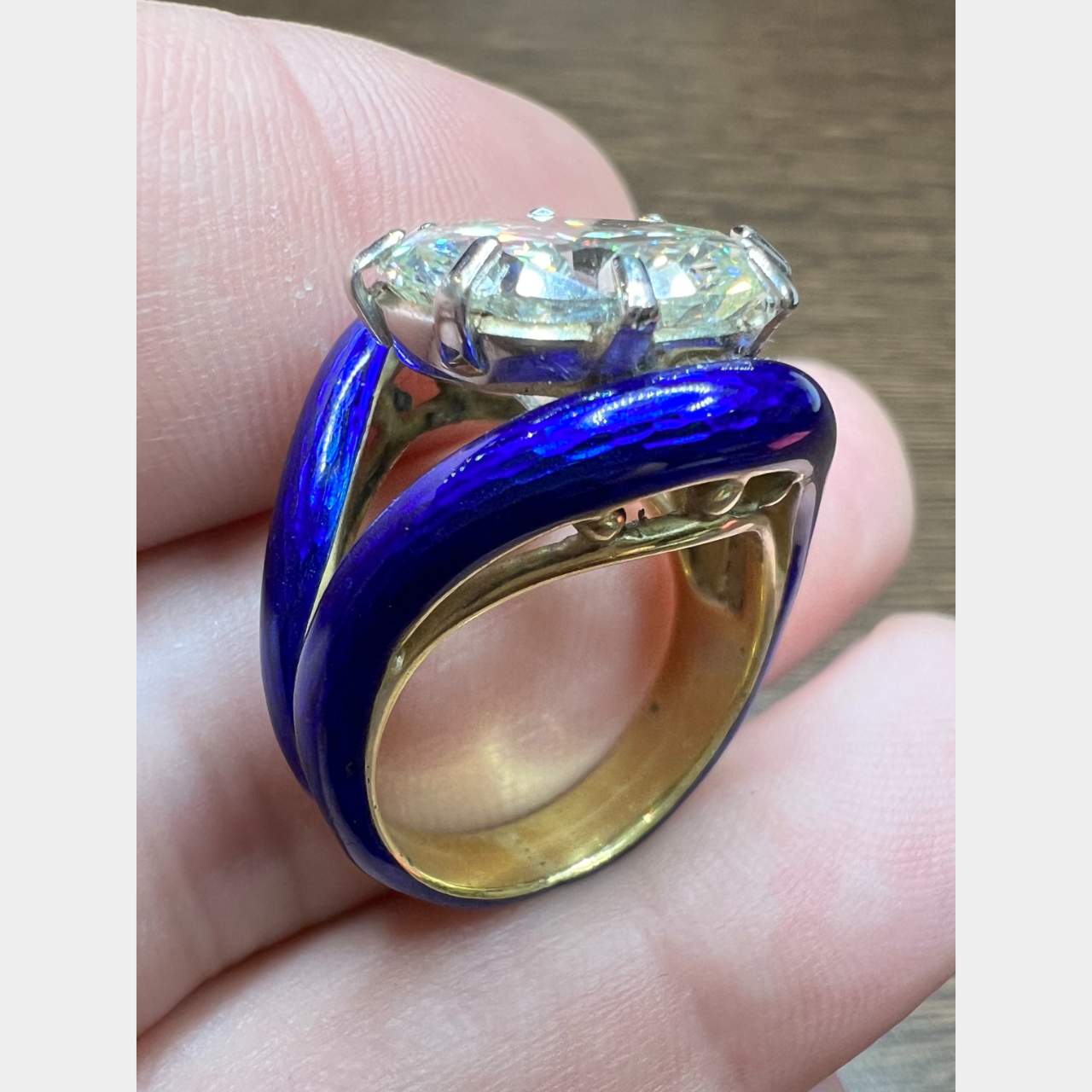 18K Yellow Gold GIA Certified Diamond Ring 6.97 Carats - Image 3