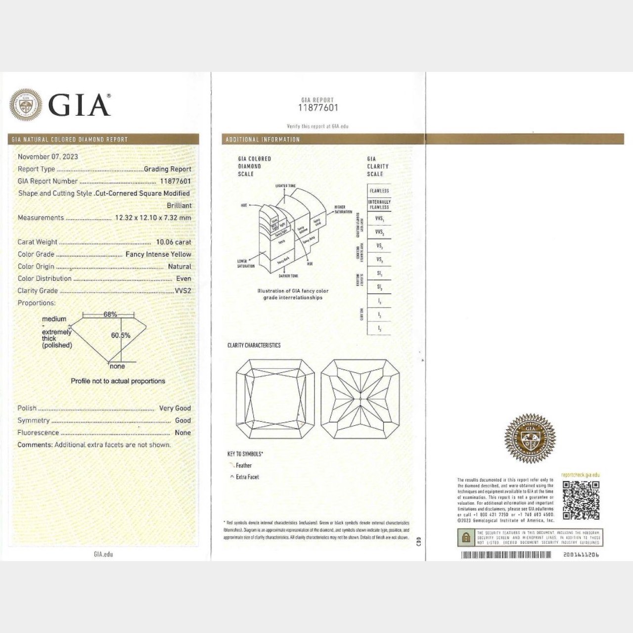 18K White Gold GIA Certified Fancy Intense Yellow Diamond 10.06 Carats Ring - Image 5