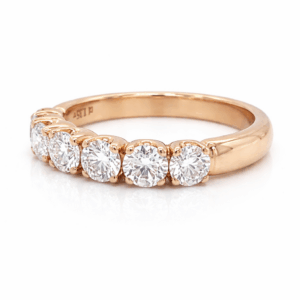 CRIVELLI 18K Rose Gold Diamond Anniversary Ring