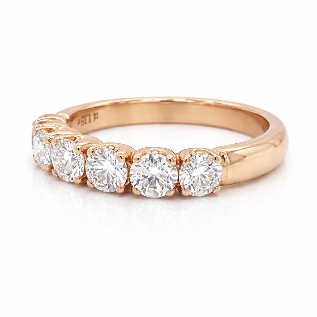 CRIVELLI 18K Rose Gold Diamond Anniversary Ring - Image 2
