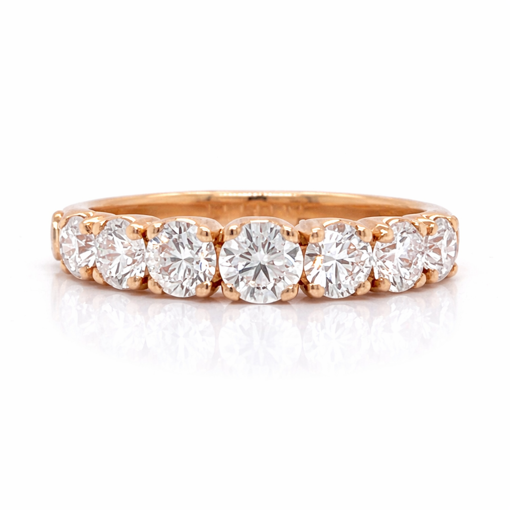 CRIVELLI 18K Rose Gold Diamond Anniversary Ring