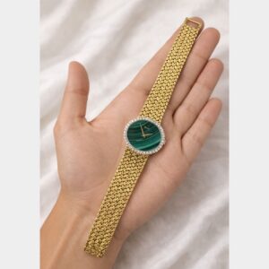 Piaget Malachite & Diamond 18K Gold Ladies Watch