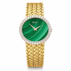 Piaget Malachite & Diamond 18K Gold Ladies Watch